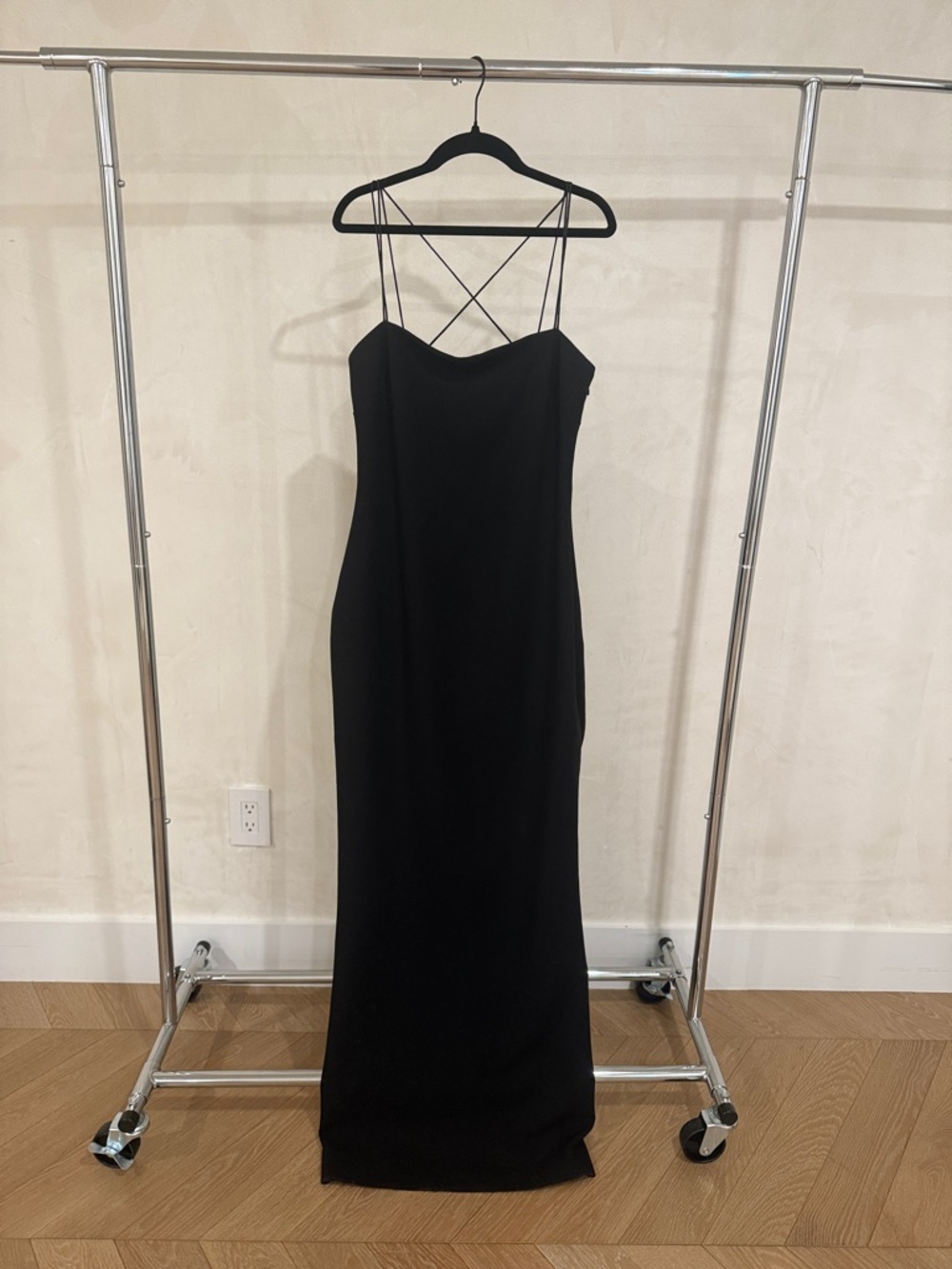 Likely Black Strappy Maxi Slip Dress